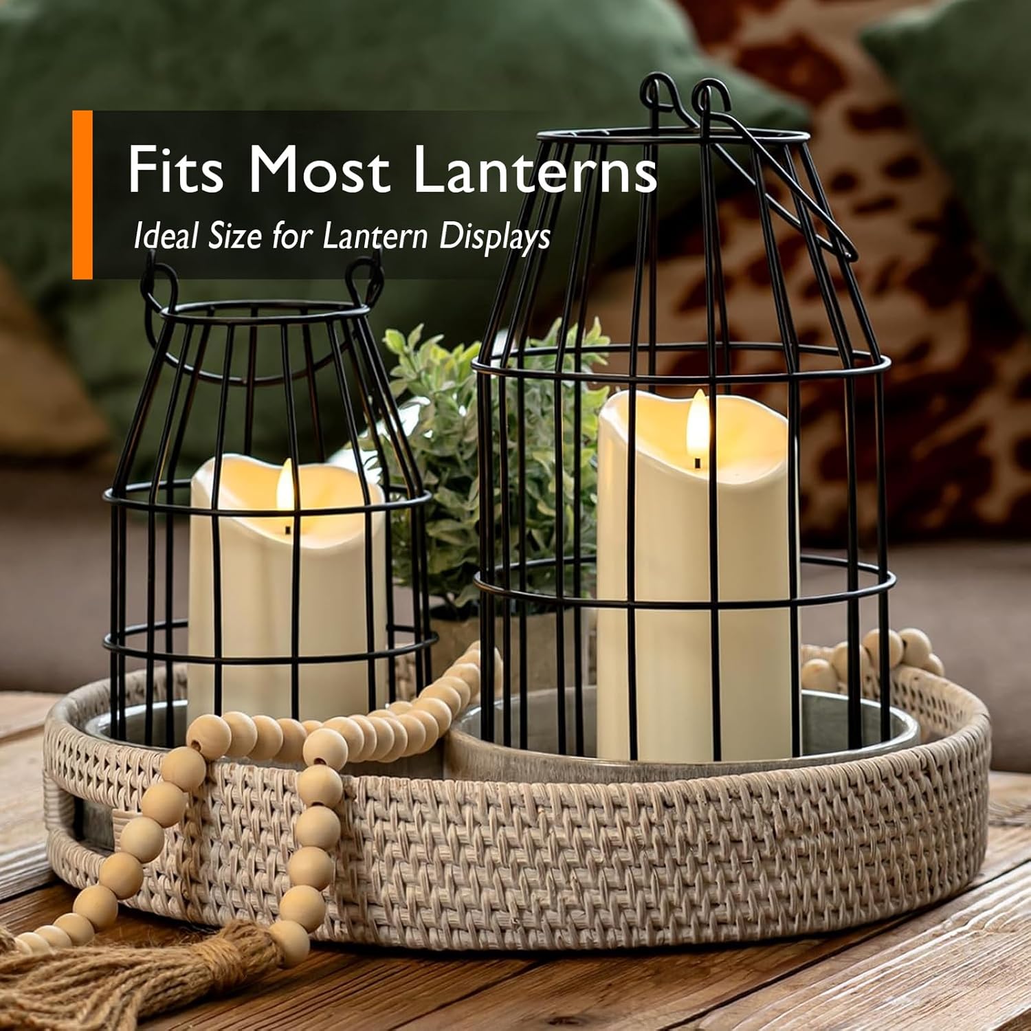 Homemory 6"x3" Outdoor Waterproof Flameless Candles, LED Candles, Battery Operated Candles with Remote and Timers, Electric Fake Plastic Pillar Candles, Ivory White, Set of 2