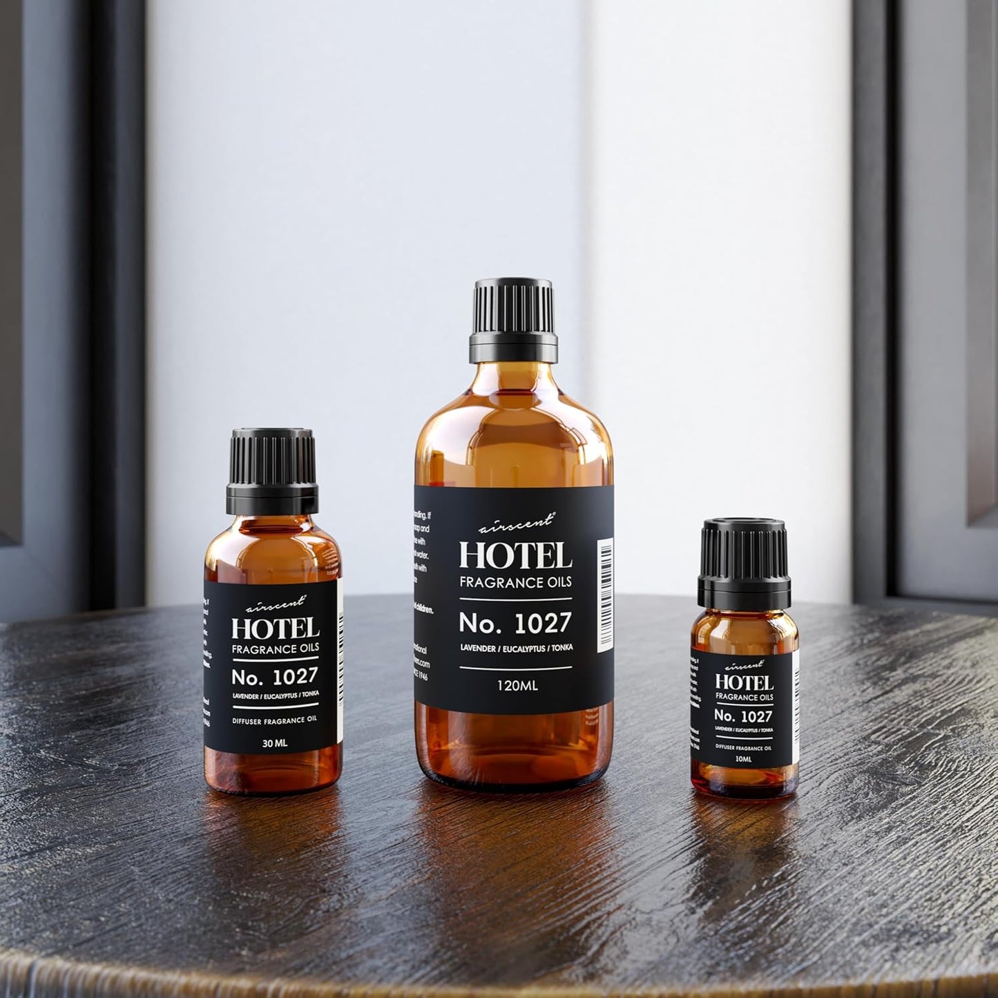 AirScent Hotel Diffuser Oil No. 1027 Inspired by The Zen Hotel Scent - Premium Fragrance Oil for Ultrasonic and Waterless Diffusers and Crafting - 10 mL, 0.34 fl oz Glass Bottle with Dropper