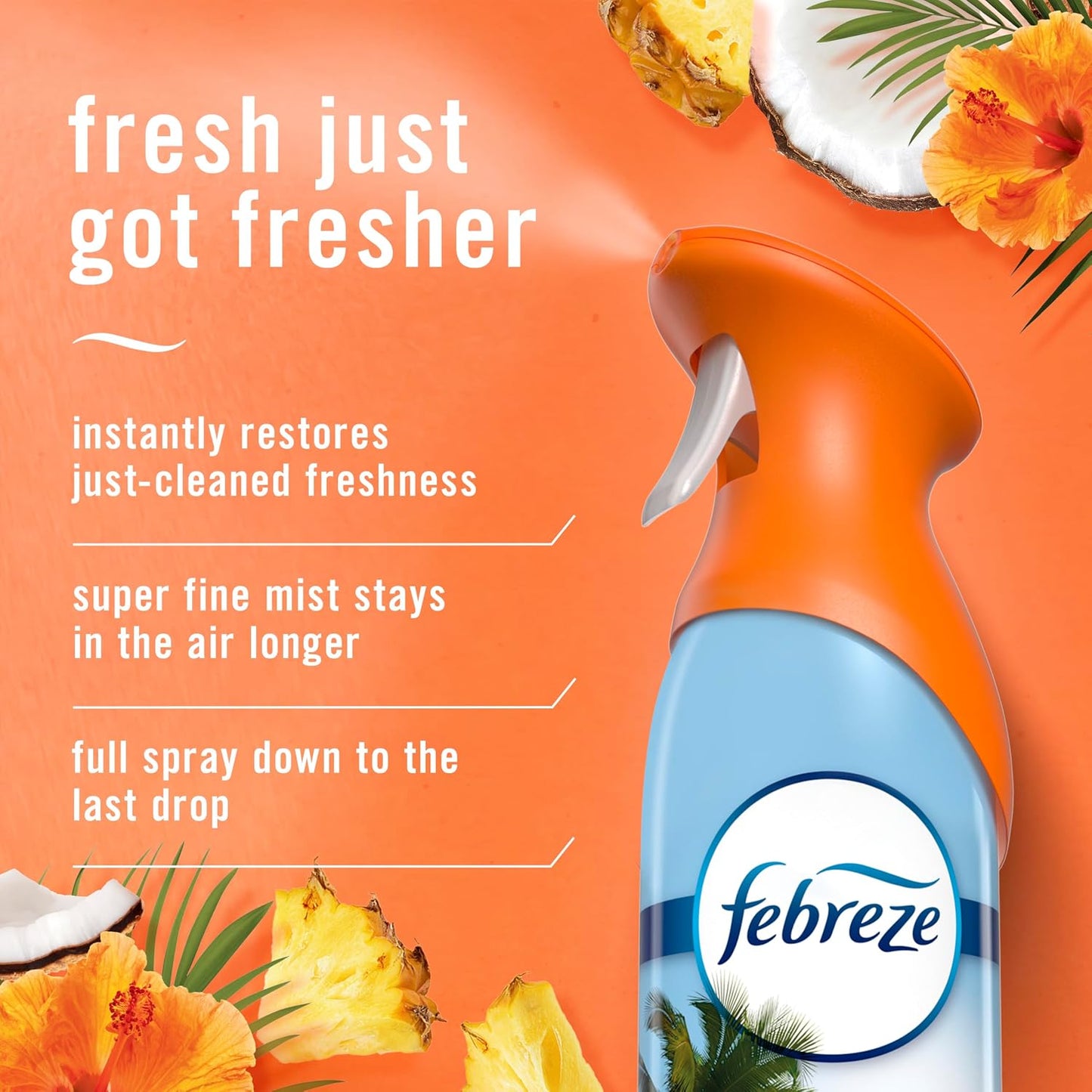 New & Improved Air Mist Hawaiian Aloha, Air Freshener, Home and Kitchen Essentials, Odor Fighting Room Spray, 8.1 oz bottle