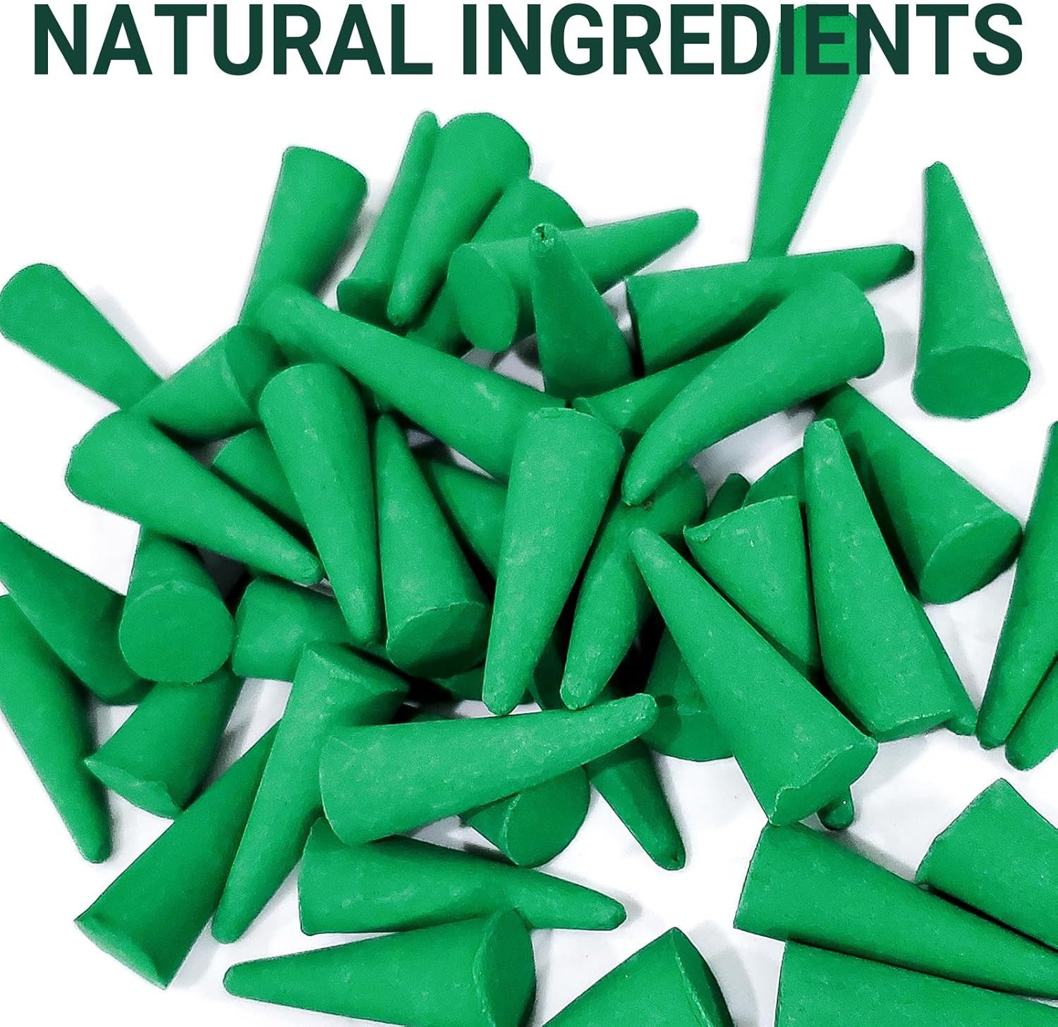 Citronella Incense Cones (50 Cones) Made with Plant Based Ingredients/Citronella Oil/Lemongrass/Rosemary Oil/Includes Ceramic Dishes