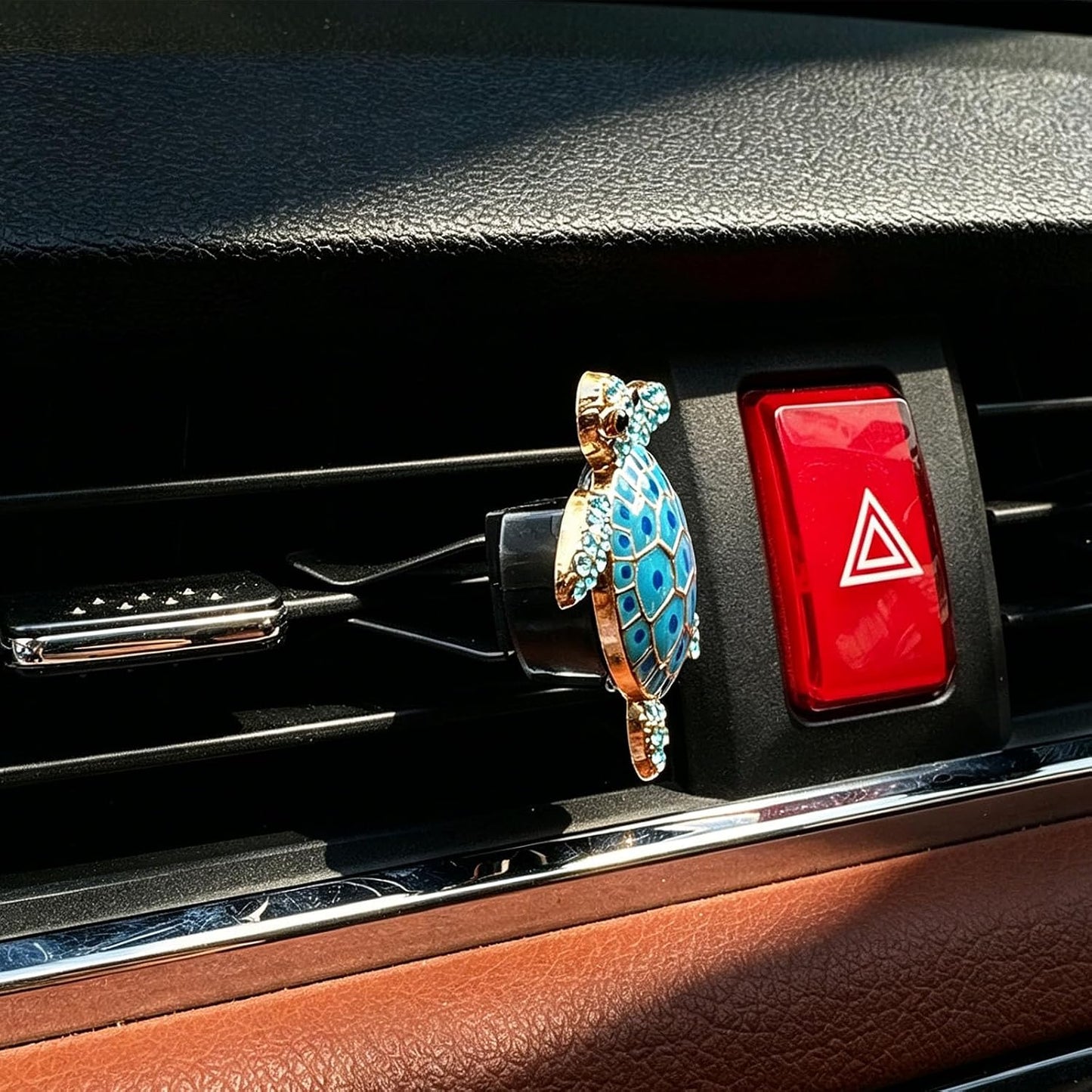 4pcs Cute Sea Turtles Car Air Vent Diffuser – Clip-On Fragrance Air Freshener for Cars with Replaceable Refills, Adorable Animal Car Vent Clip for SUV & Truck (Blue Green, Ocean)