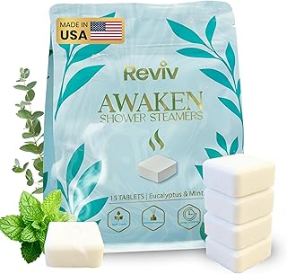 REVIV Shower Steamers Aromatherapy – 15pc Eucalyptus & Mint Shower Bombs