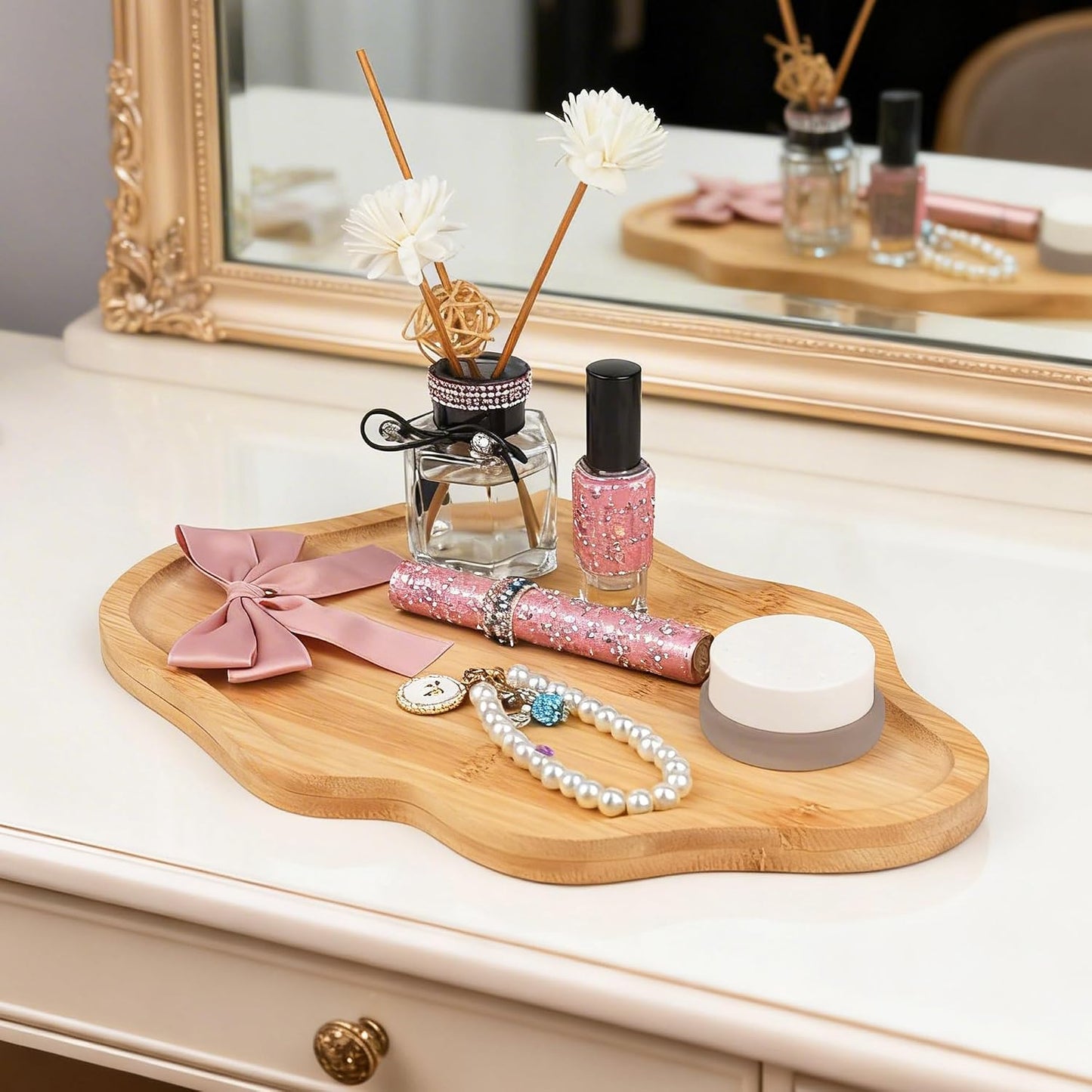 Wood Decorative Tray, Perfume Tray, Wooden Tray, Place Candles, Perfume, Decorations, and Plants