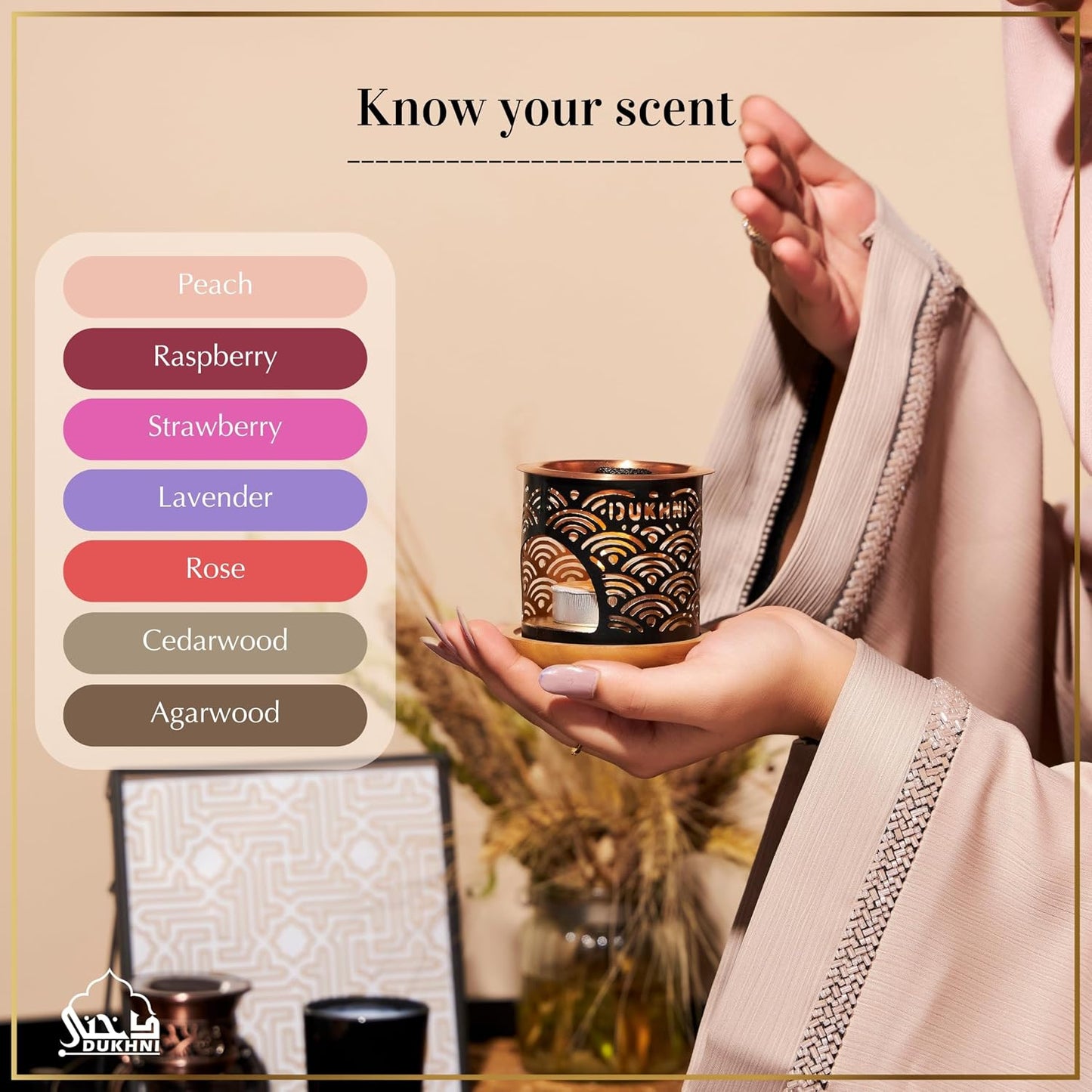 Oud Al Teeb Bakhoor Set by Dukhni | 2 x 9 Piece Each & Rainbow Bakhoor Burner | Arabic Bakhoor Incense | Sweet Fruity Oud Blend | Perfect for Prayer Time | to Relax & Meditate