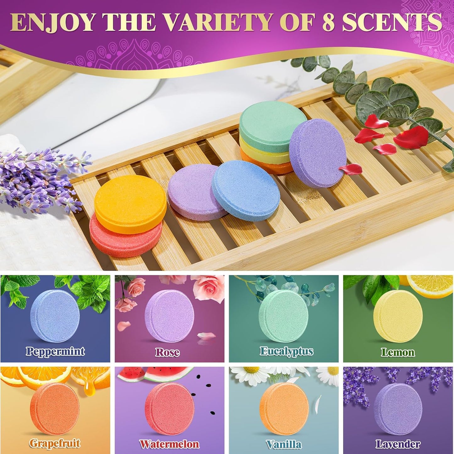 Qivatex Shower Steamers Aromatherapy, SPA Relaxation Shower Bombs for Women | Great Birthday Gifts for Women, Mom, Wife, Sister and Teen girls. Ideal Present for Christmas and Daily Relaxation