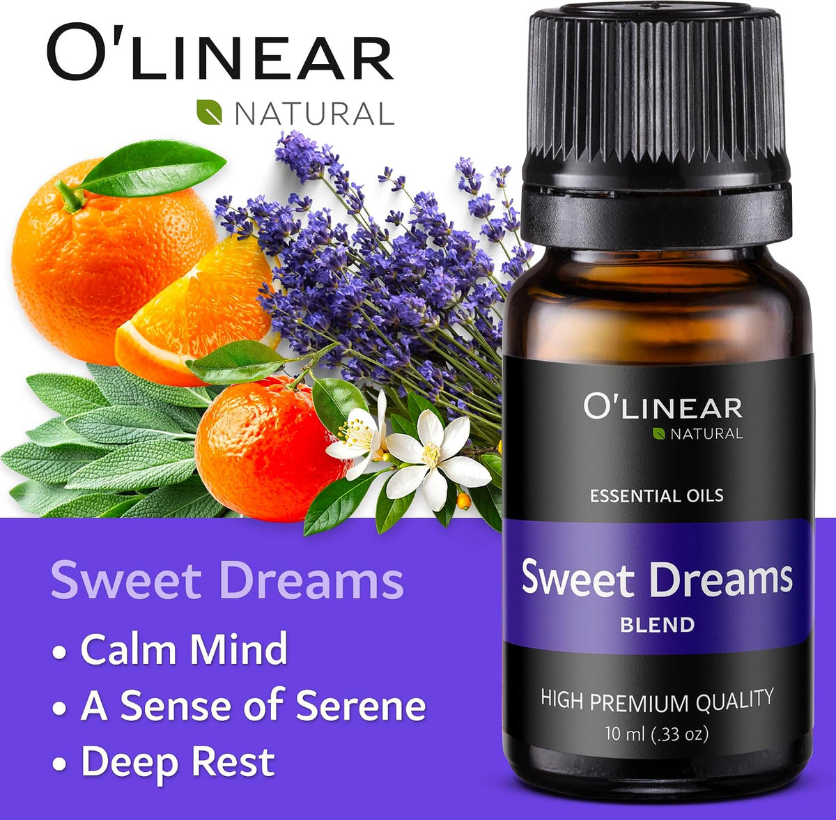 O'linear Top 6 Blends Essential Oils Set - Aromatherapy Diffuser Blends for Sleep