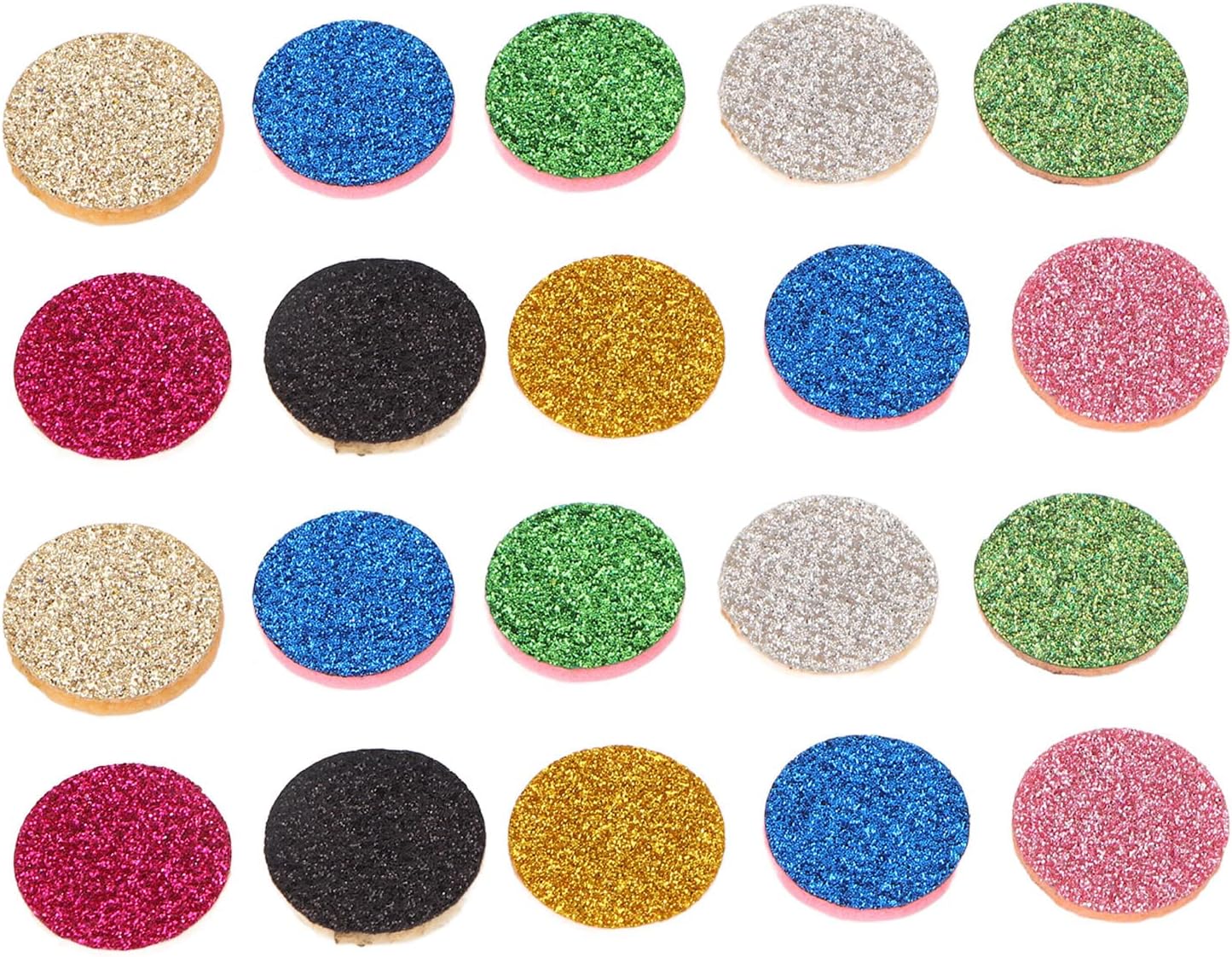 Essential Oil Diffuser Refill Pad 20pcs Washable Reusable Felt Pads for Aromatherapy Necklace Bracelet 0.8 Inch Diameter Multi Color Set