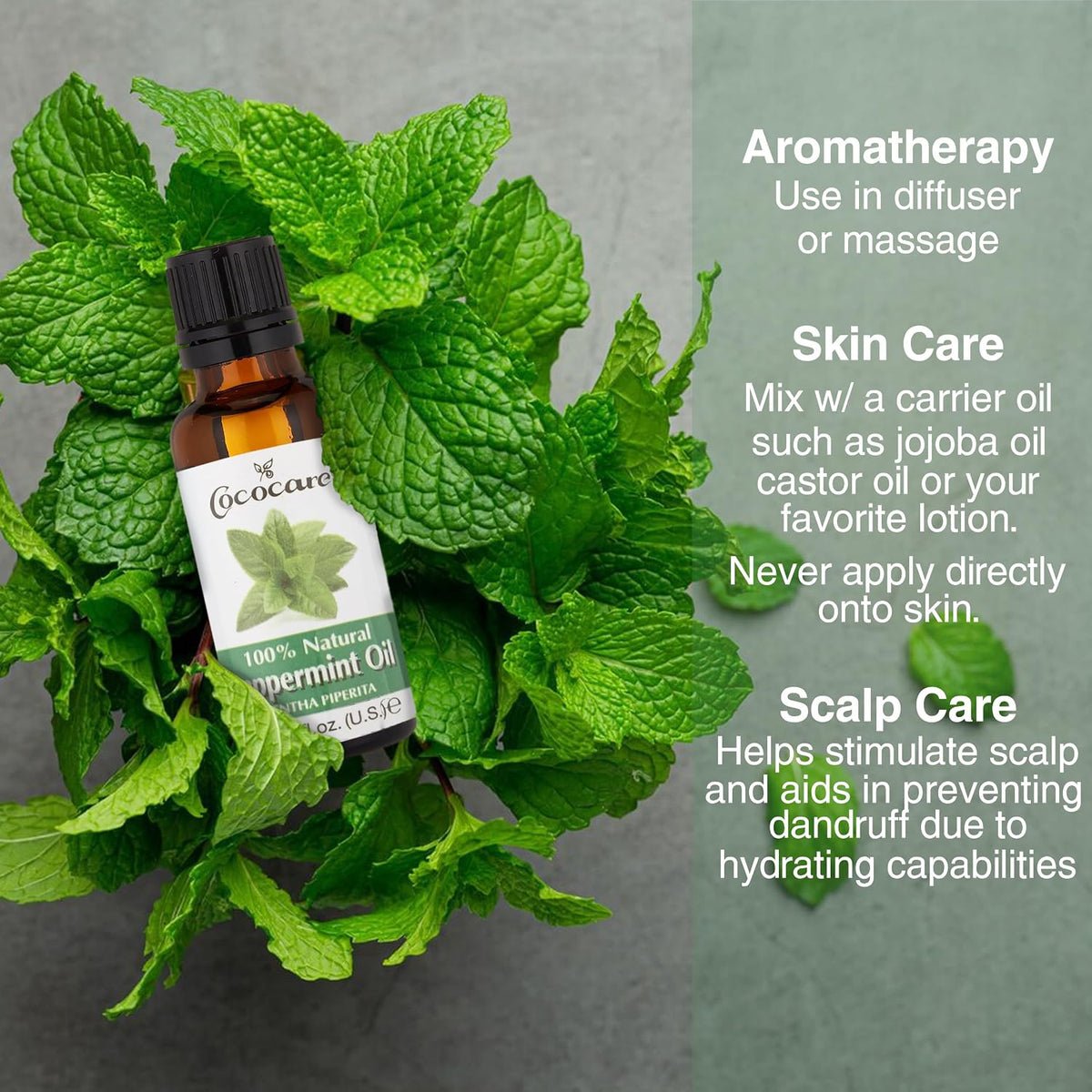 Cococare Cococare 100% Natural Peppermint Massage Oil Rejuvenating- 1 Oz