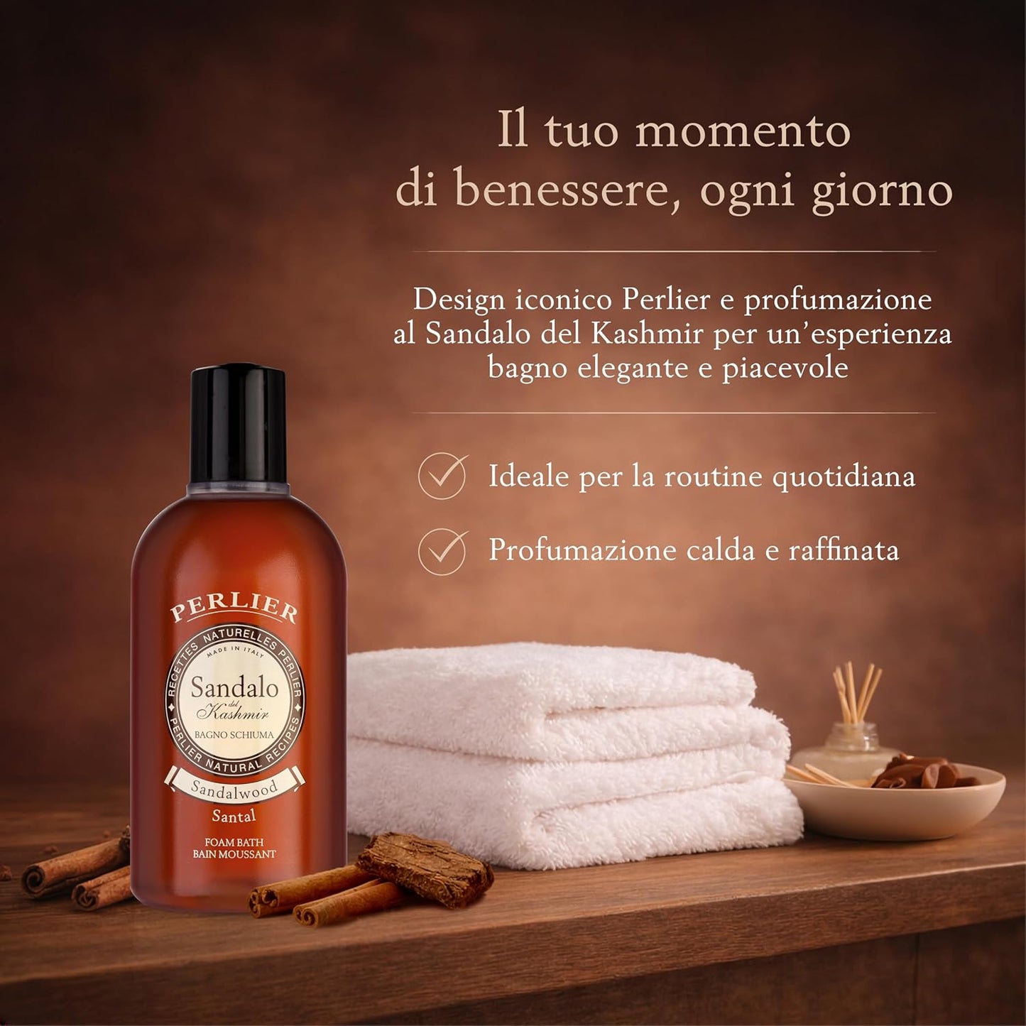 Perlier Foam Bath, Sandalwood, 16.9 fl.oz.