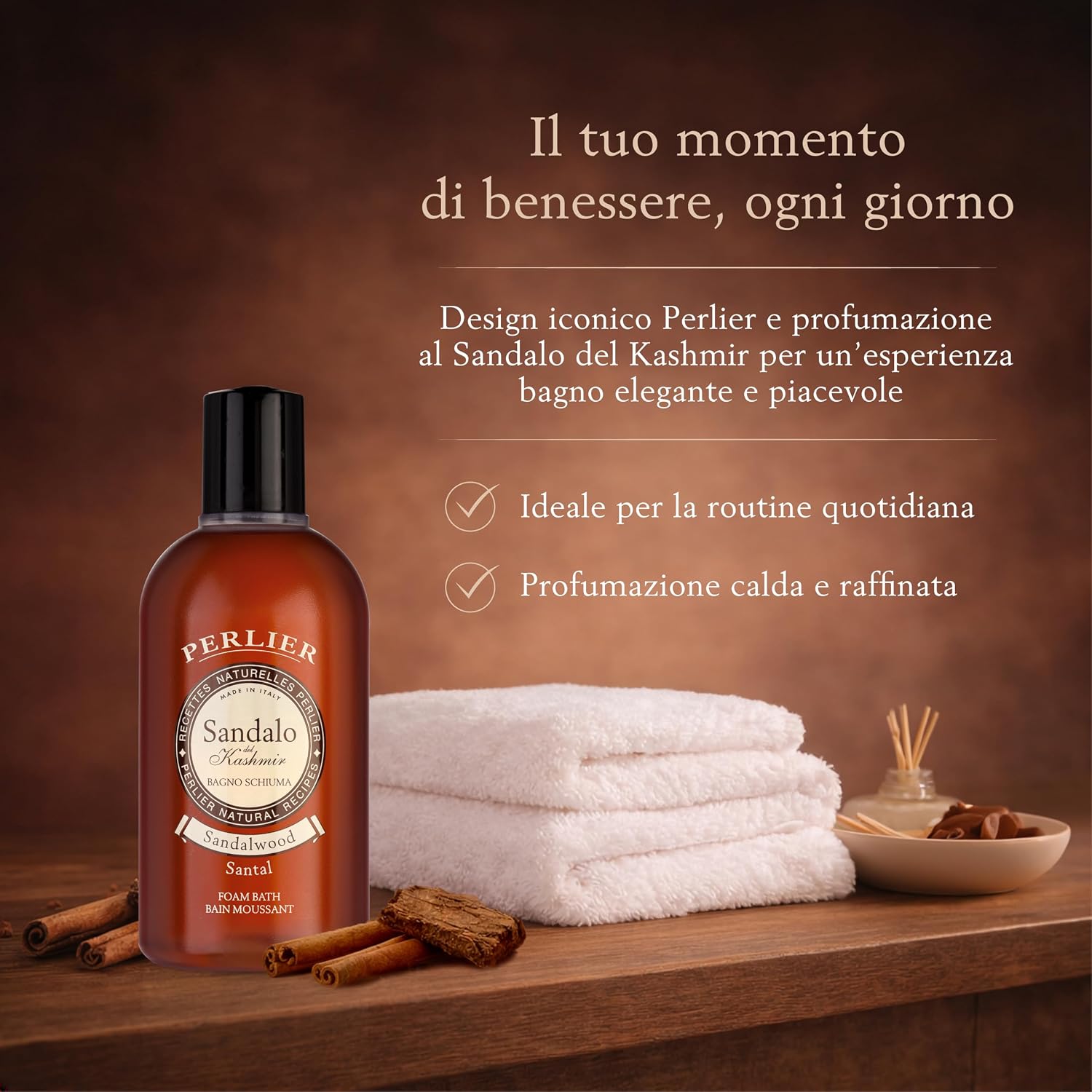 Perlier Foam Bath, Sandalwood, 16.9 fl.oz.
