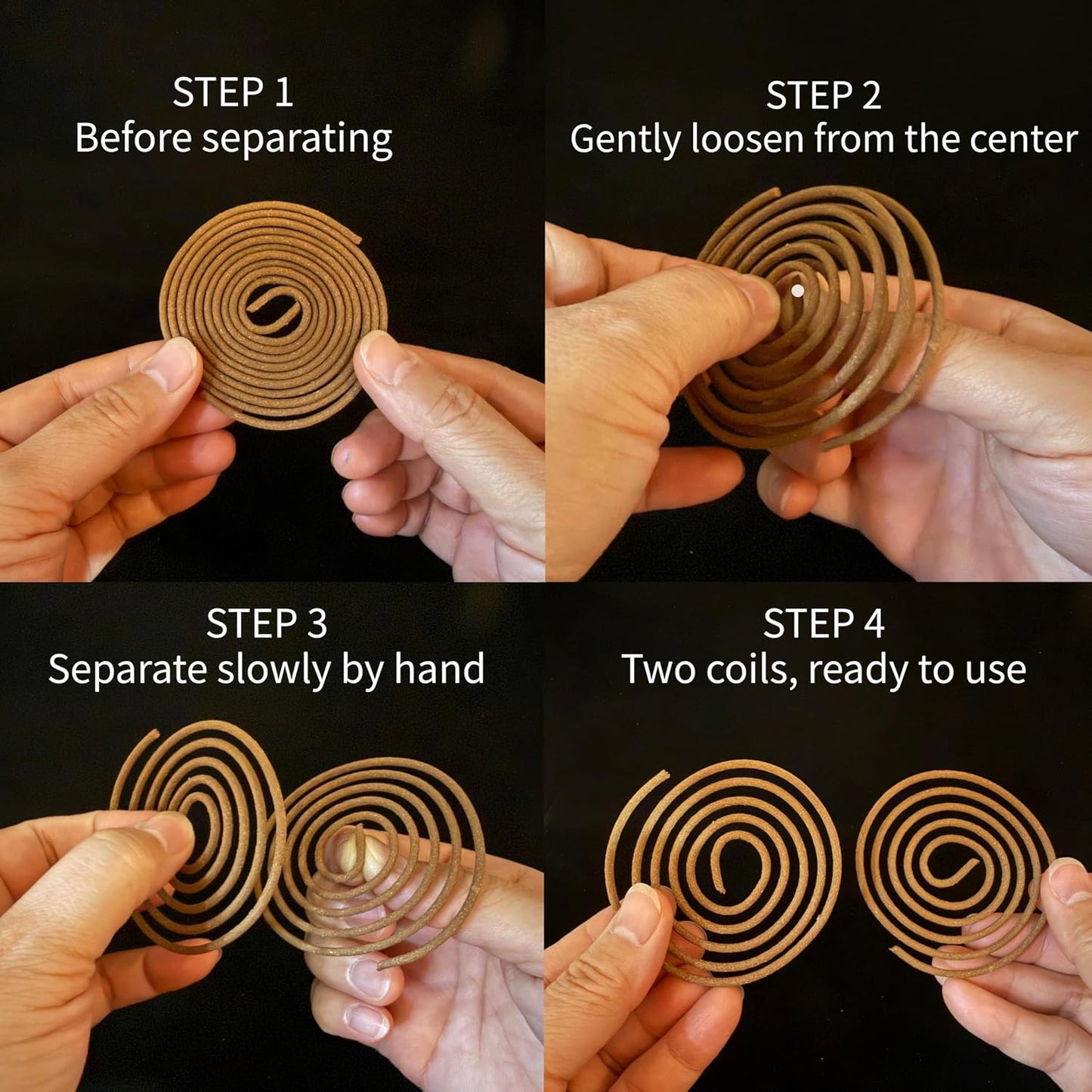 I H INCENSE HOUSE+ – ShinShan Sandalwood Incense Coil · 48 Coils · 3.5–4 Hours · Daily Use · Metal Mesh Incense Holder Included · SS4H (1 Box)