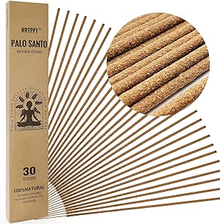 Palo Santo Incense Sticks (30 Sticks), 100% Natural sustainably harvested Peruvian Palo Santo, Suitable for Meditation, Relaxation, and Spiritual Purification