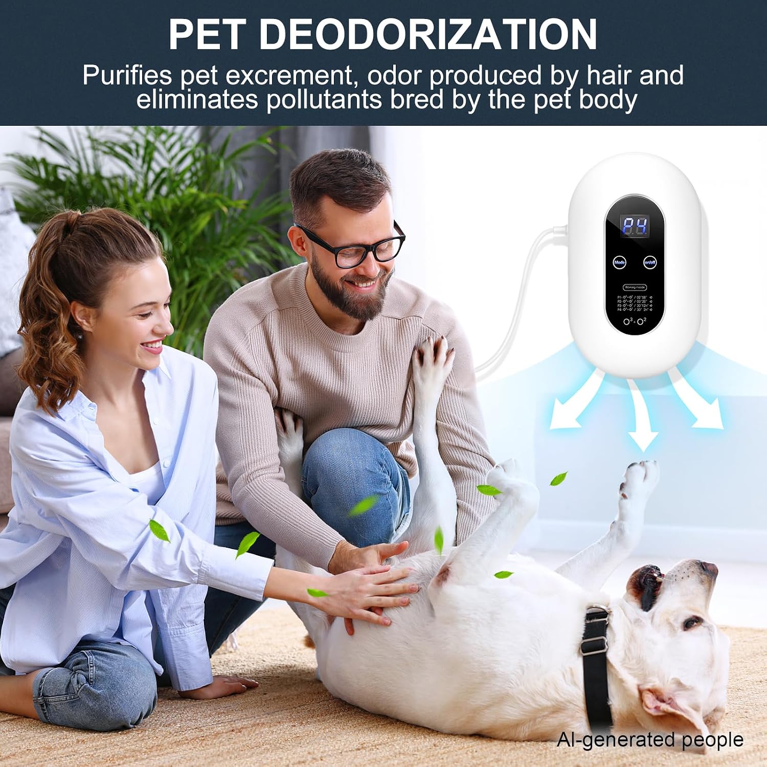 Ozone Odor Eliminator for Strong Odor 99% Cat Litter Deodorizer Dog Poof Odor Removal Air Ionizers Home Plug-in Air Purifier for Bedroom, Toilet, Kitchen, Pets, Shoe, Smoke, Formaldehyde Air Freshener