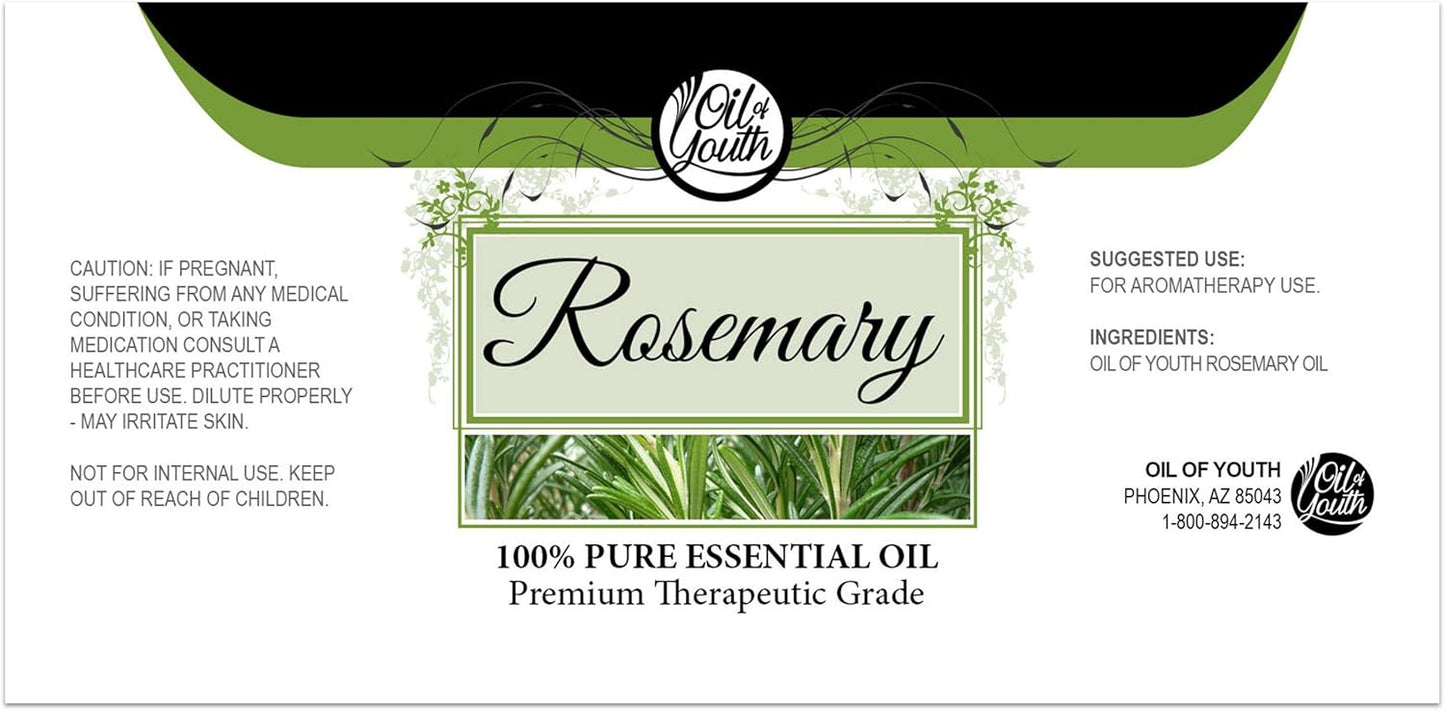 Oil of Youth - 16 oz Rosemary Essential Oil - Rosemary Oil