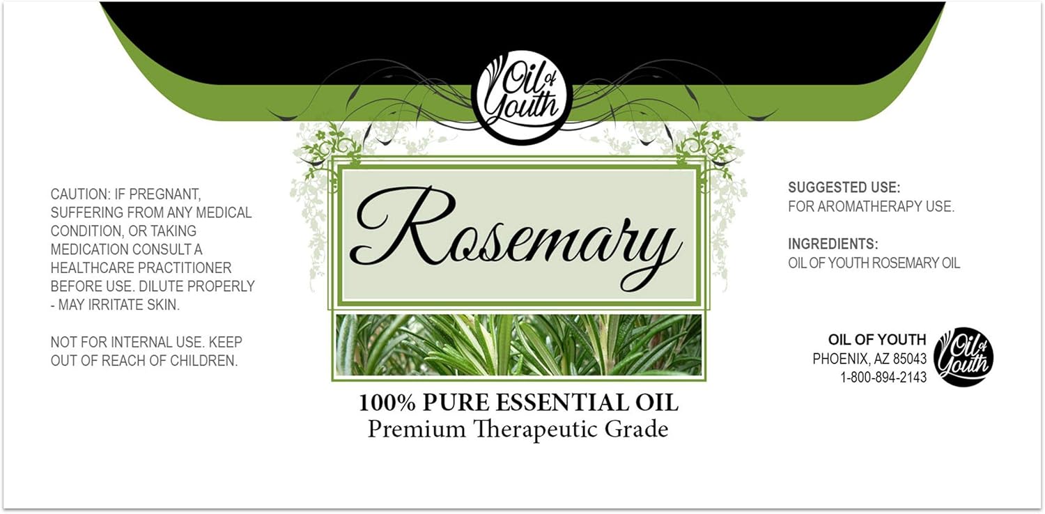Oil of Youth - 16 oz Rosemary Essential Oil - Rosemary Oil