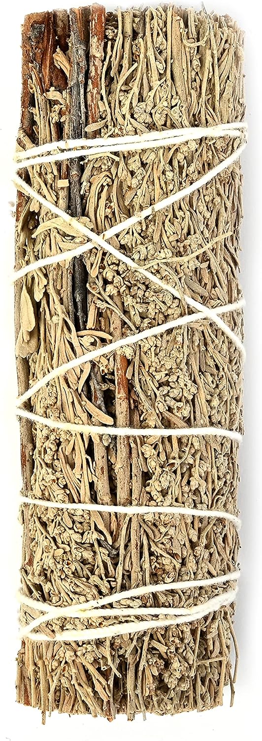 Incense Garden Blue Sage and Lavender Smudge Stick - 4 Inch - for Smudging, Healing, Purifying, Meditating & Incense