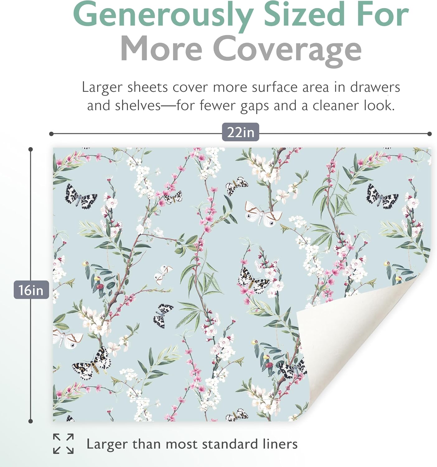 Scented Drawer Liners for Dresser Fragrant Paper Liner for Drawers Cabinet Shelf Linen Closet and Kitchen Scent Liners Non Adhesive (Gardenia Blossoms)