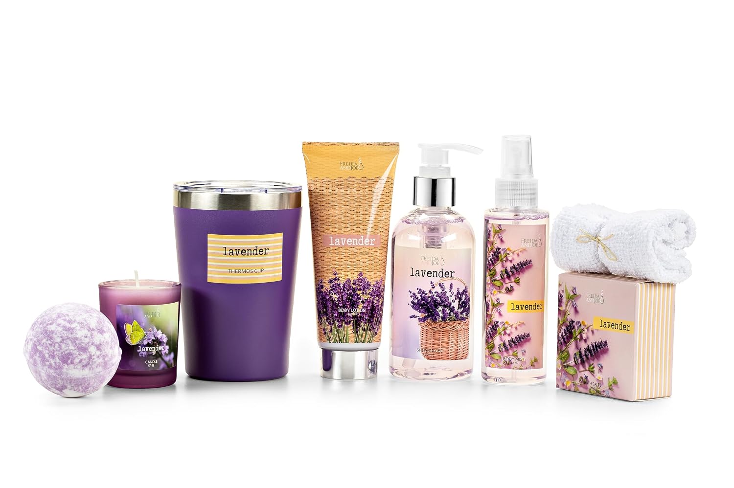 Lavender Ultimate Spa Box – Mother's Day Spa Gift Basket for Mom, Luxury Bath & Body Set, Lavender Scented Self Care Kit