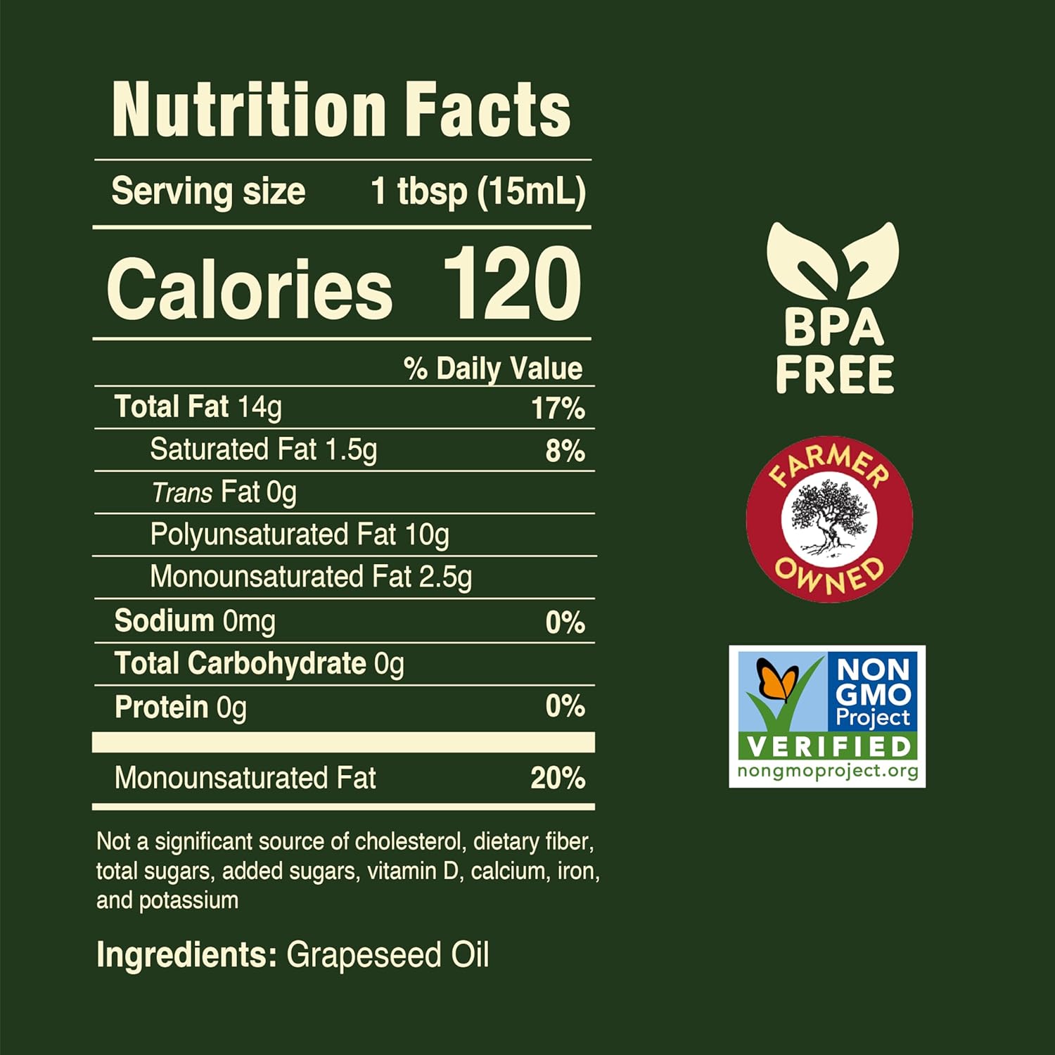 Pompeian 100% Grapeseed Oil, Light and Subtle Flavor, 24 Fl Oz, Pack of 6