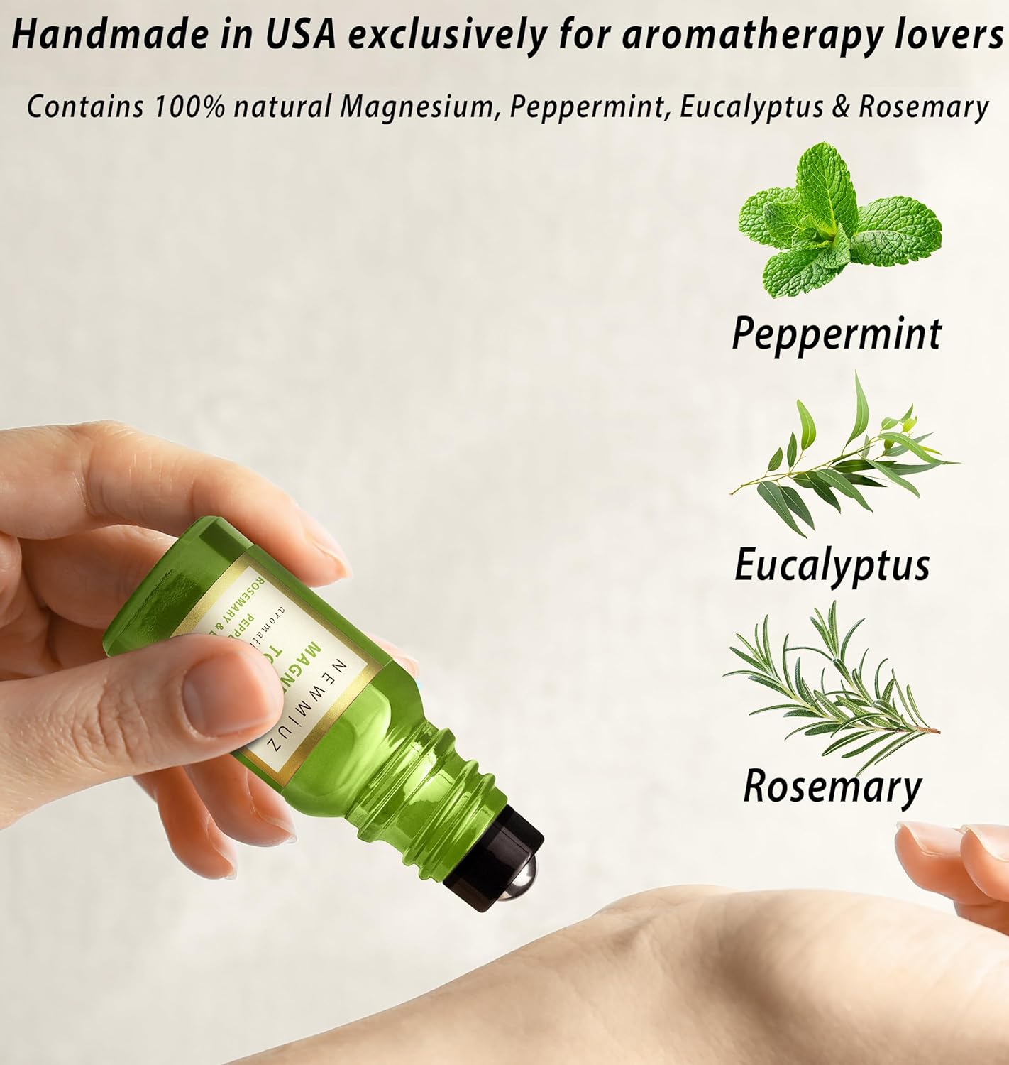 Headache Stick Roller Peppermint Rosemary and Eucalyptus & Roll-On Essential Oil Blends Focus Memory Concentration Orange Ginger Patchouli Pack of 2