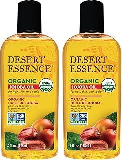 Desert Essence Organic Jojoba Oil -- 4 fl oz (Pack of 2)