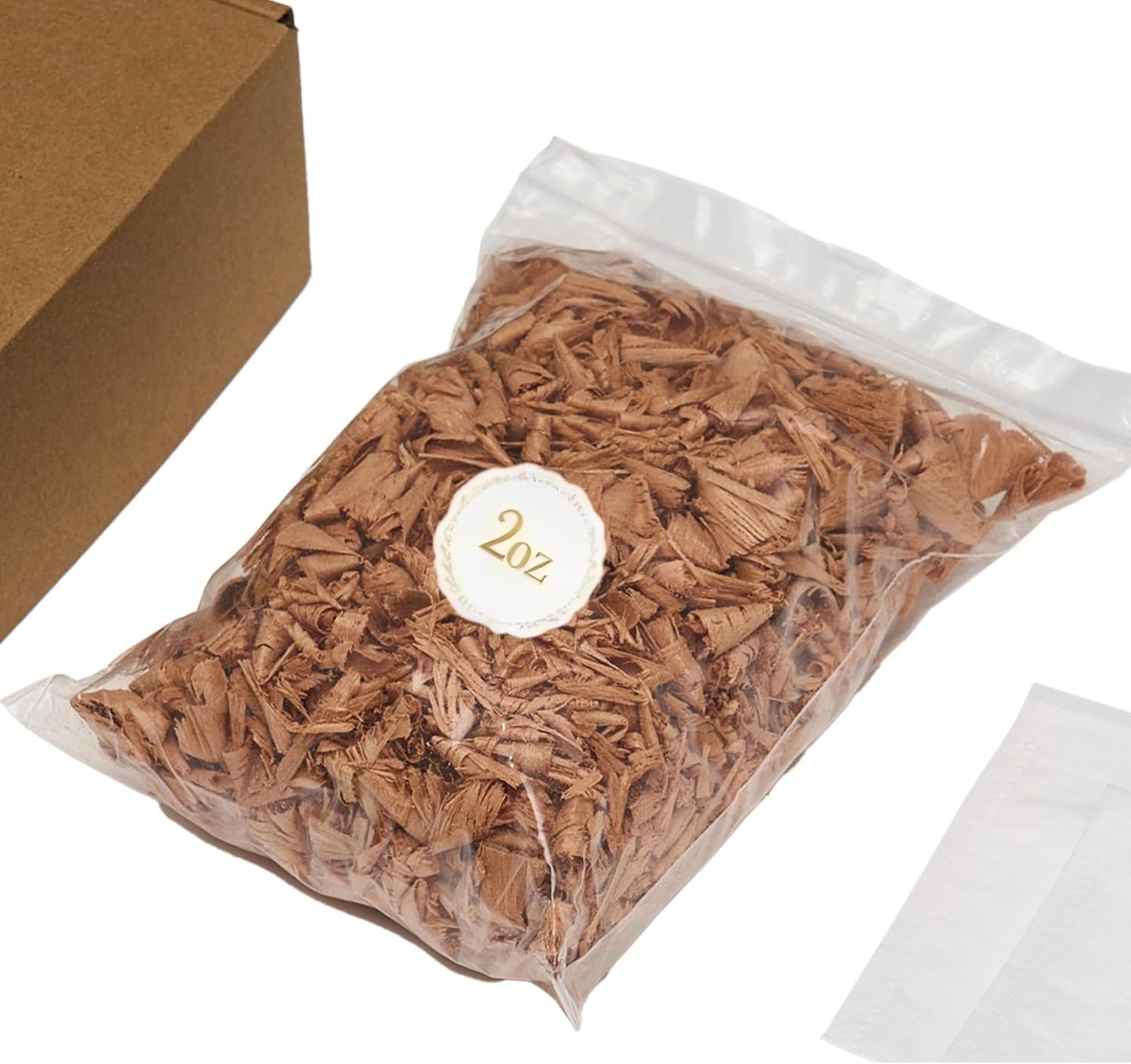 Spanish Cedar Wood Shavings for Cigar Humidors & Boxes - 2oz Humidor Accessories for Cigar Storage (with 2 Sachet)
