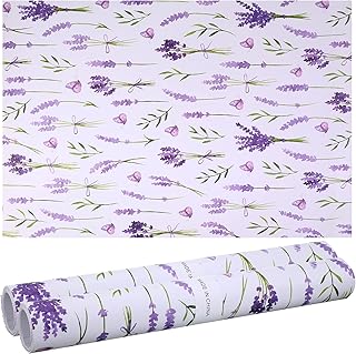 24 Sheets Scented Drawer Liners for Dresser 15.7 x 22.8 Inch Lavender Drawer Paper Non Adhesive Liners Dresser Scented Floral Print Fragrant for Kitchen Cabinet Shelf Closet(Vibrant Style)