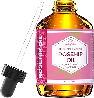 Leven Rose Pure Rosehip Oil for Face Organic Cold Pressed 4 oz - Rose Hip Seed Oil, Unrefined for Nighttime Face Moisturizer for Hair, Skin & Nails
