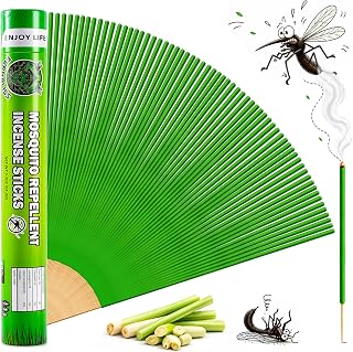 Mosquito Repellent Outdoor Patio Incense Sticks – Plant-Based Citronella Sticks for Backyard, Camping, Travel, Indoor & Outdoor Patio Use (60 Count)