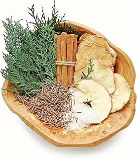 Simmer Pot Potpourri, Farmhouse Stovetop Potpourri with Apple, Cedar Stems, Pine Needles and Salt, Simmering Potpourris for Home Fragrance, Odor Removal, Holiday, Relaxing, Housewarming Gift
