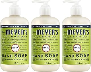 MRS. MEYER'S CLEAN DAY Hand Soap, Lemon Verbena Scent, 12.5 Fl Oz Bottle - 3 Pack