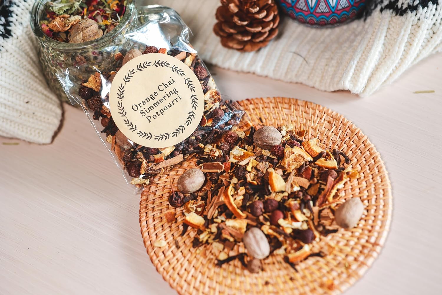 Winter Simmering Potpourri Kit – 10 Mini Bags of All-Natural Stove Top Scent Mix, Dried Fruit & Spice Blends for Cozy Home Fragrance, Set for Christmas, Mother’s Day & Housewarming