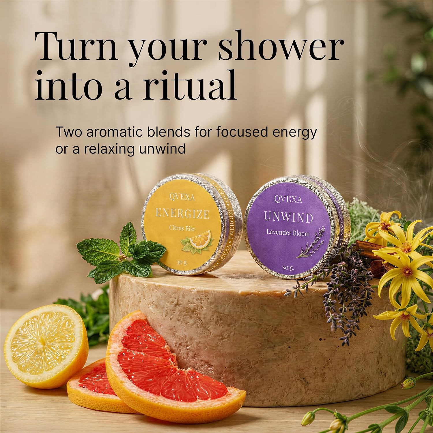 Shower Steamers Aromatherapy – Essential Oil Shower Tablets for Women | Two scents. One ritual. Shower bombs, lavender & stress relief aromatherapy – shower tabs, spa scents, gifts for women & men.