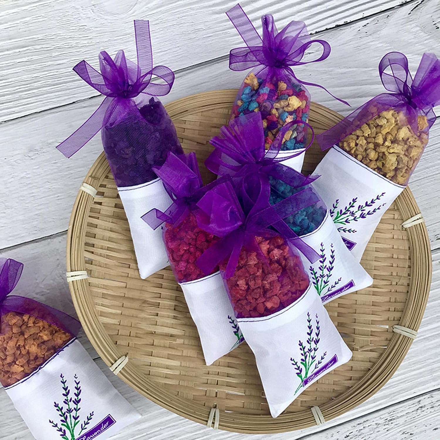 20PCS Empty Lavender Sachets Bags for Drawers and Wardrobes Closet Freshener Scents