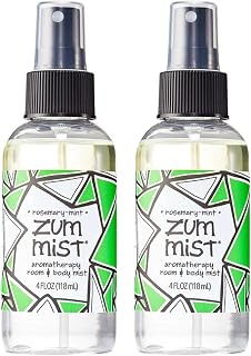 Indigo Wild Zum Mist Room & Body Spray - Aromatherapy Essential Oil Spray - Natural Body Mist & Room Spray - Rosemary-Mint Scent - 4 fl oz (2 Pack)