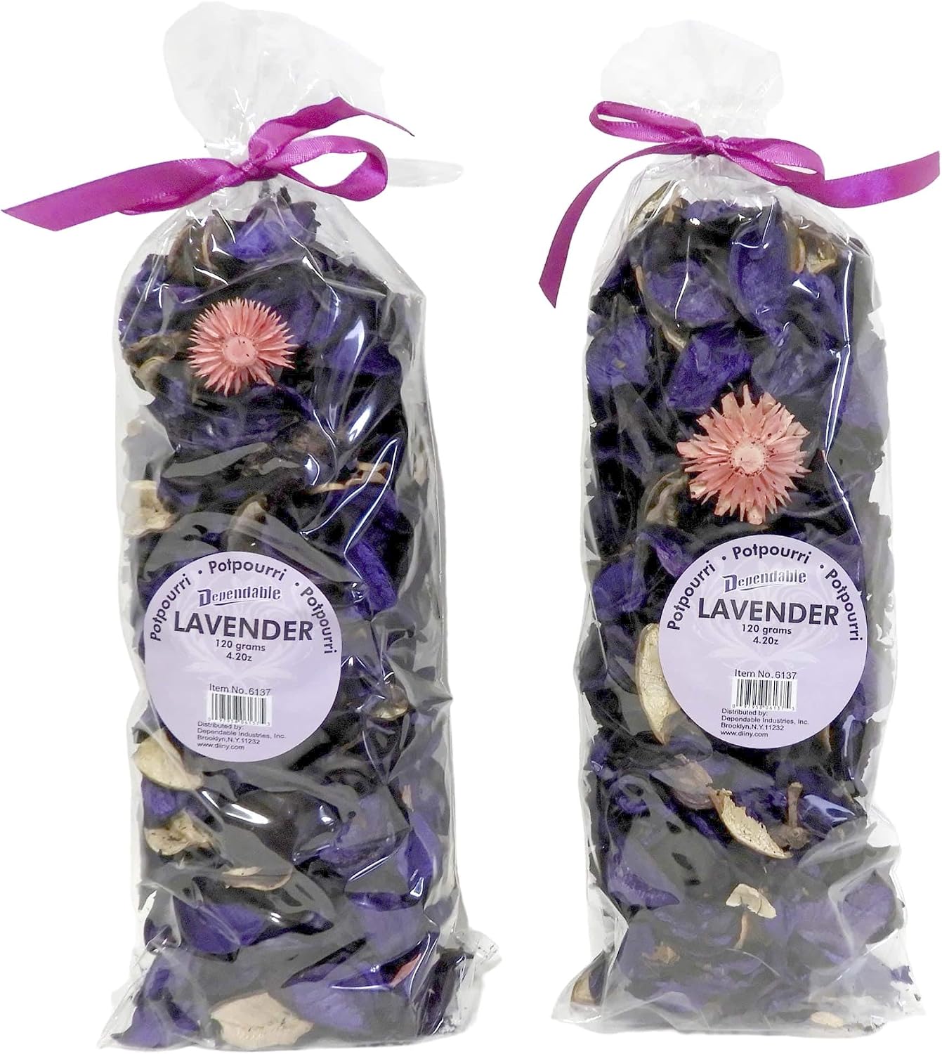Lavender Potpourri – 2 Large Bags (8.4 oz Total) – Dried Petals for Bowl or Vase Filler, Long-Lasting Fragrance for Home, Gift, or Office
