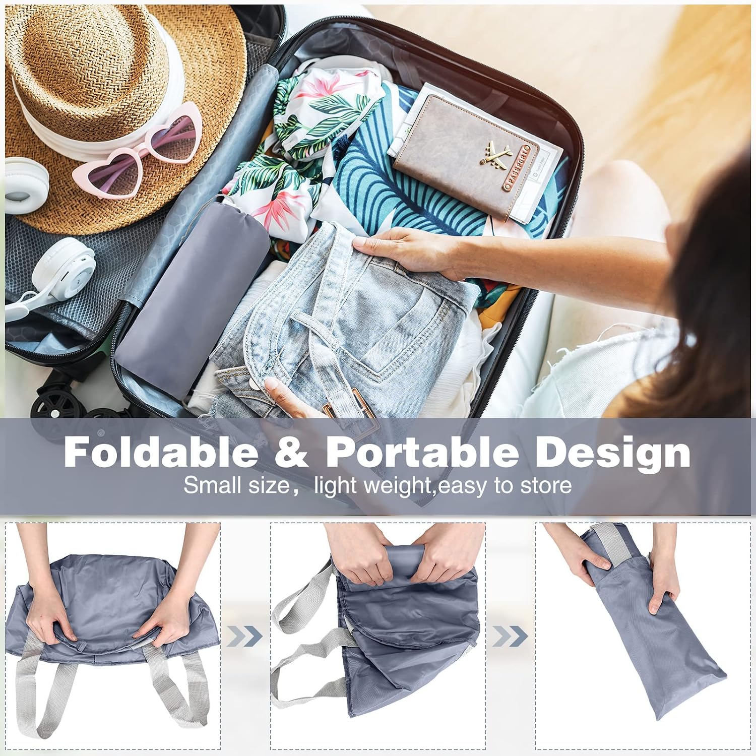 3 Pieces Collapsible Portable Foot Soak Tub Soaking Foot Basin Multifunctional Foldable Bucket Washing Camping Pedicure Bowl Outdoor Water Container for Fishing Hiking Spa Travel, 3 Colors, 14 L