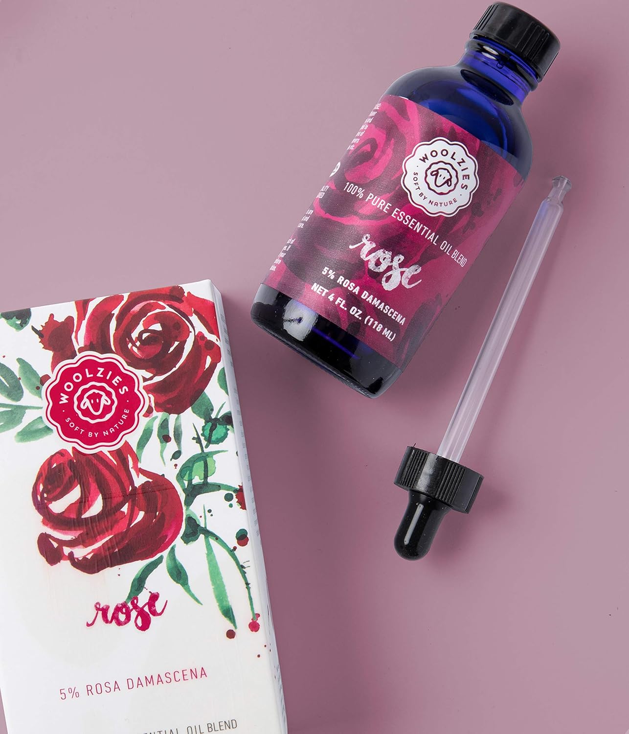 Woolzies Best Natural Rose Essential Oil Blend 4 Oz - Therapeutic & Premium Graded Aromatherapy Oil - Most Popular for Relaxation, & Skin Use - for Diffusion & Topical Use
