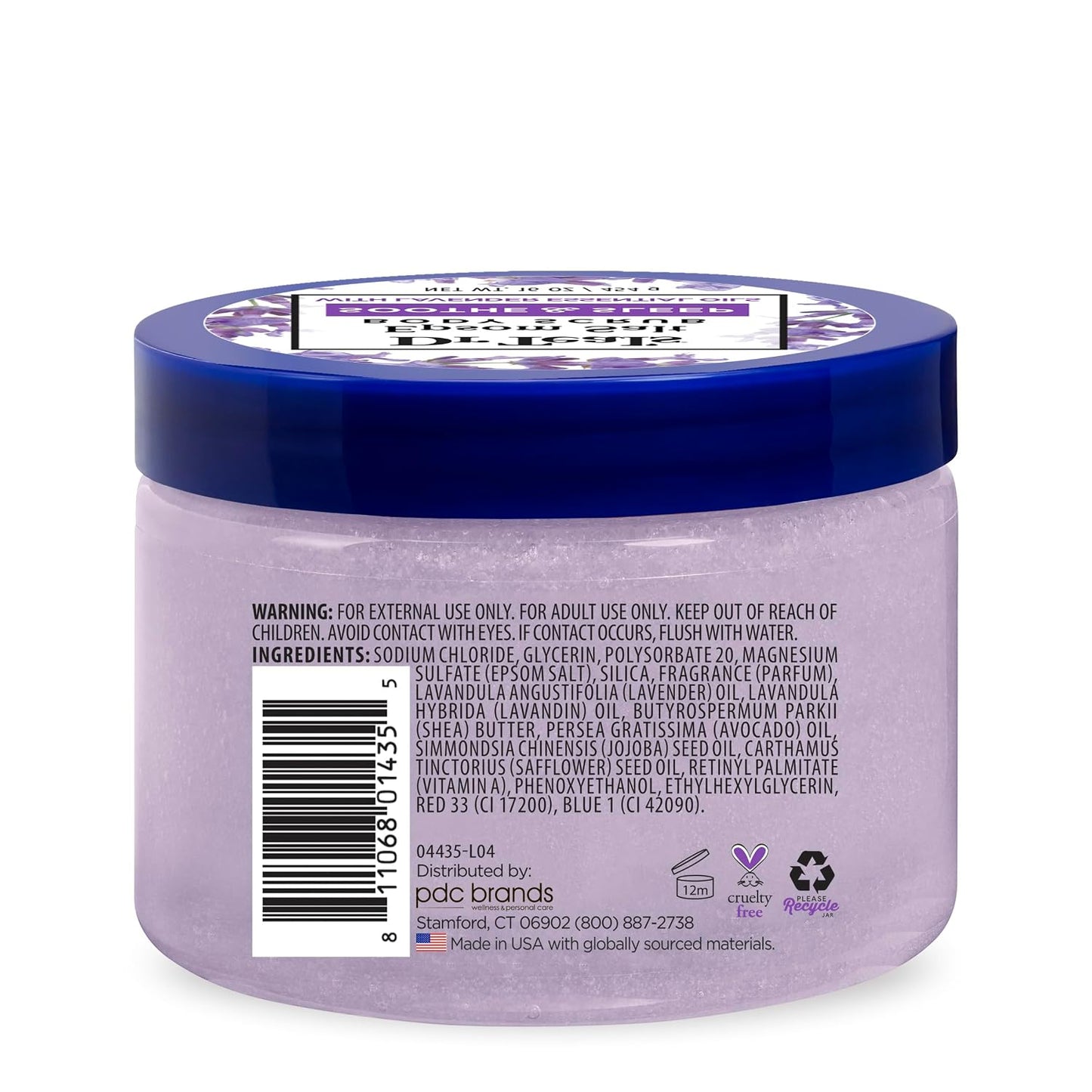 Dr Teal's Pure Epsom Salt Body Scrub, Soothe & Sleep with Lavender Essential Oils, 16 oz (Pack of 3)