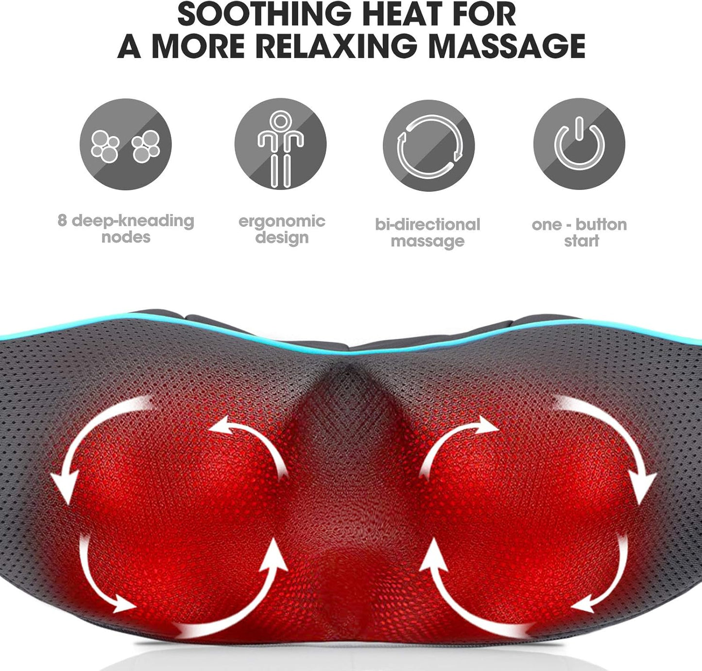 MagicMakers Fathers Day Dad Gifts, Shiatsu Neck Massager with Heat for Pain Relief Deep Tissue – Christmas Gift for Women, Men, Mom, Dad, Her, Him– Amazing Back & Shoulder Relief from Daughter or Son