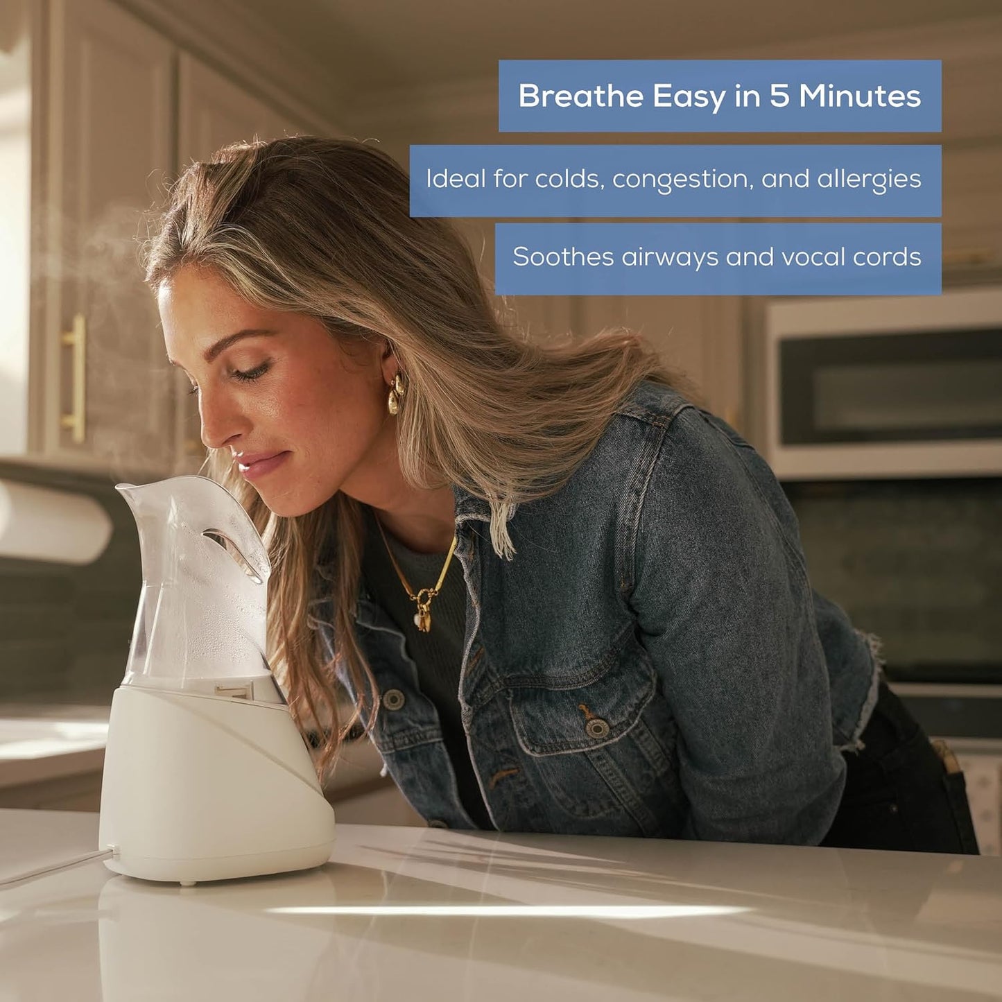 Beurer SI30 Steam Inhaler for Sinus Congestion & Allergies, Drug-Free, Quick 3-5 Minute Setup, Ultra-Quiet, Face Steamer with Variable Steam Control, Universal Mask, FSA/HSA Eligible