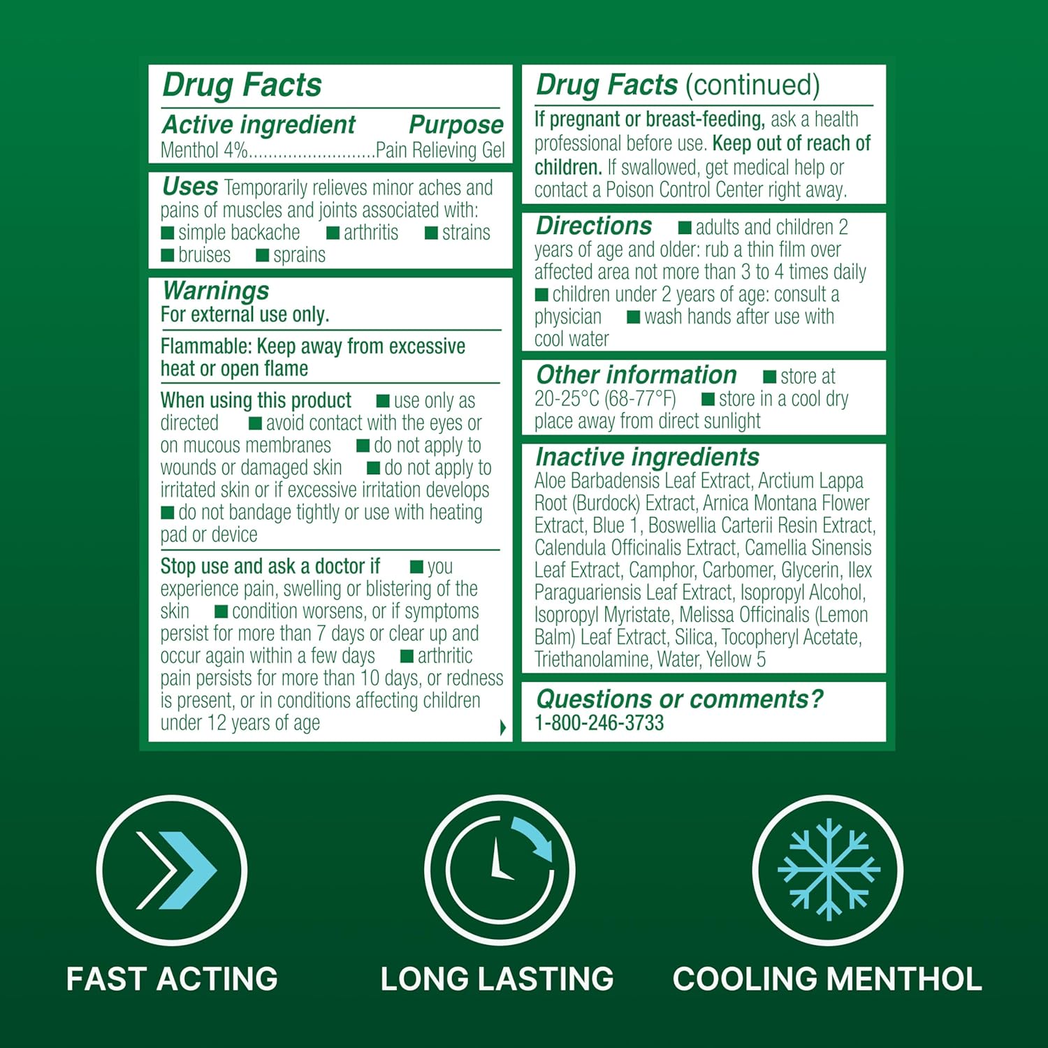 Biofreeze Roll On Pain Relief for Knee, Neck, Hip, Joint, Shoulder, & Simple Backache, Arthritis Pain Reliever, Sore Muscle Relief, Roll On Menthol Gel 3 Fl Oz (Pack of 3)