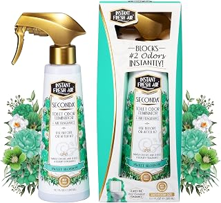 Seconda Premium Toilet Spray - Bathroom Air Freshener & Toilet Bowl Odor Eliminator - For Home, Business, School - Bathroom Deodorizer - Long Lasting Blossom Fragrance - 10.1 fl oz.