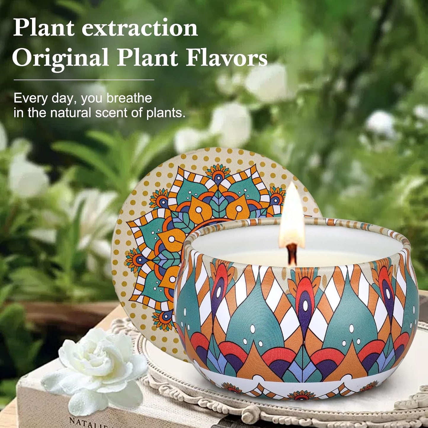 Scented Candles Gift Set, 12 Pack Summer Soy Wax Travel Tin Candles, Refreshing Summer Aromatherapy Scents for Home Spa Relaxation, Gifts for Women