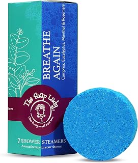 The Soap Lady Shower Steamers - Breathe Again - Eucalyptus and Menthol - Qty 7
