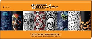 BIC Special Edition Skulls Series Maxi Pocket Lighters, Great for Lighting Candles, Set of 8 Lighters