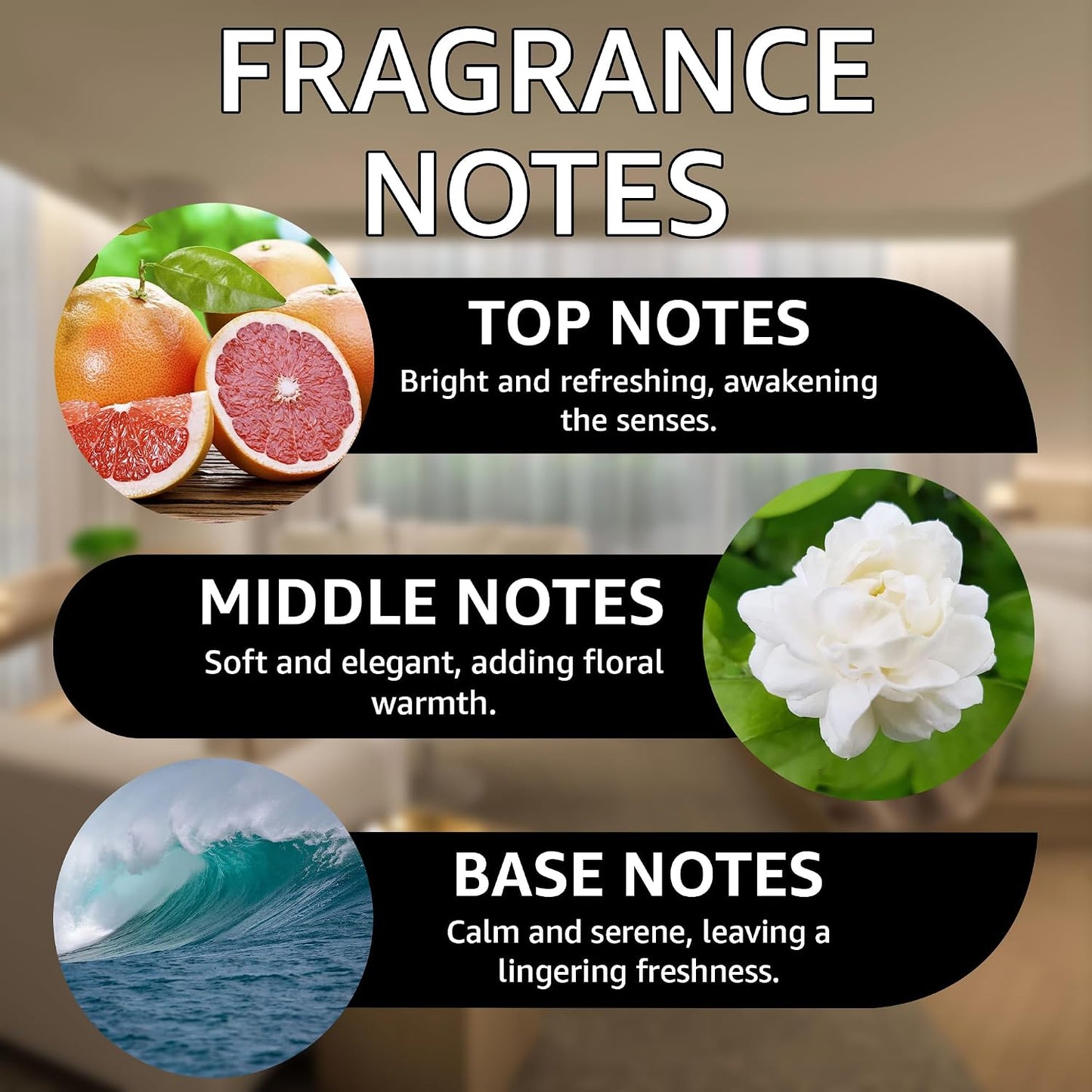 Private Cabana Fragrance Oil | Citrus, Jasmine & Ocean Notes | Long Lasting Scent Reed Diffuser Oil for Home, Office, Hotel, Spa, Car & Linen Spray | Pet Friendly IFRA Compliant, 16 oz