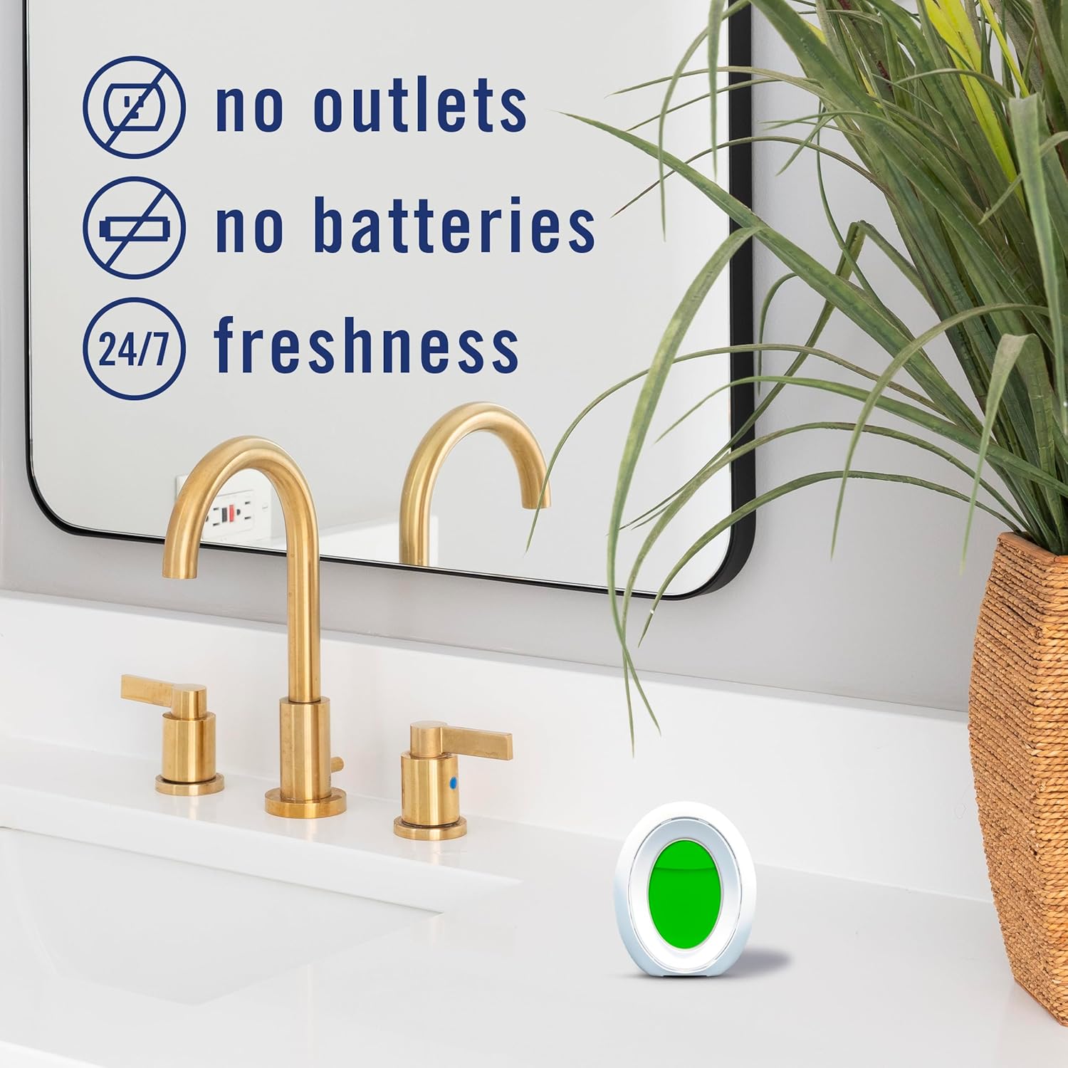 Febreze Bathroom Air Freshener, Odor-Fighting, Plug In Alternative, Air Fresheners for Small Spaces in Home, Bathroom, Kitchen, & Closet, Pet & Litter Box Odor Fighter, Gain Original Scent, 4ct