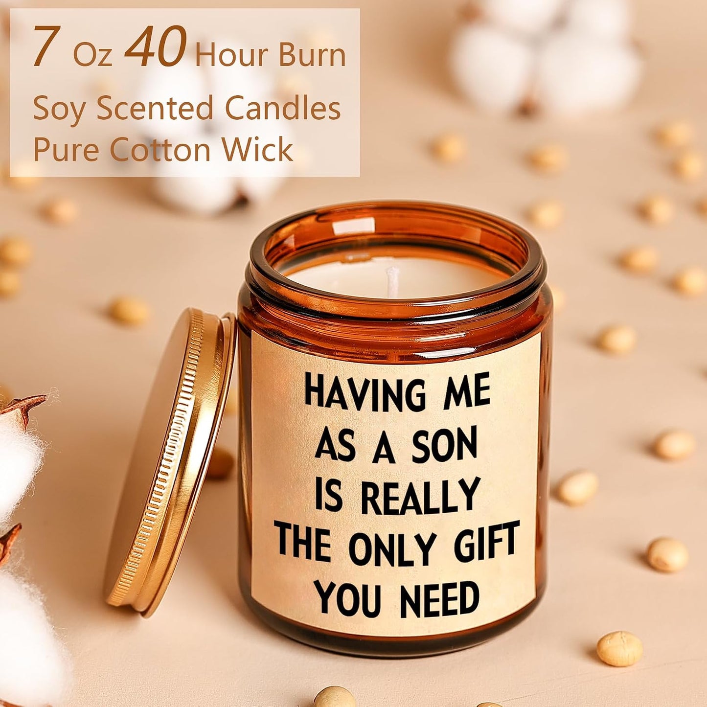 Mothers Day Gifts for Mom from Son, Mom Gift, Funny Birthday Christmas Mother's Day Gifts for Moms, Moms Birthday Gift from Daughter, Lavender Soy Scented Candles