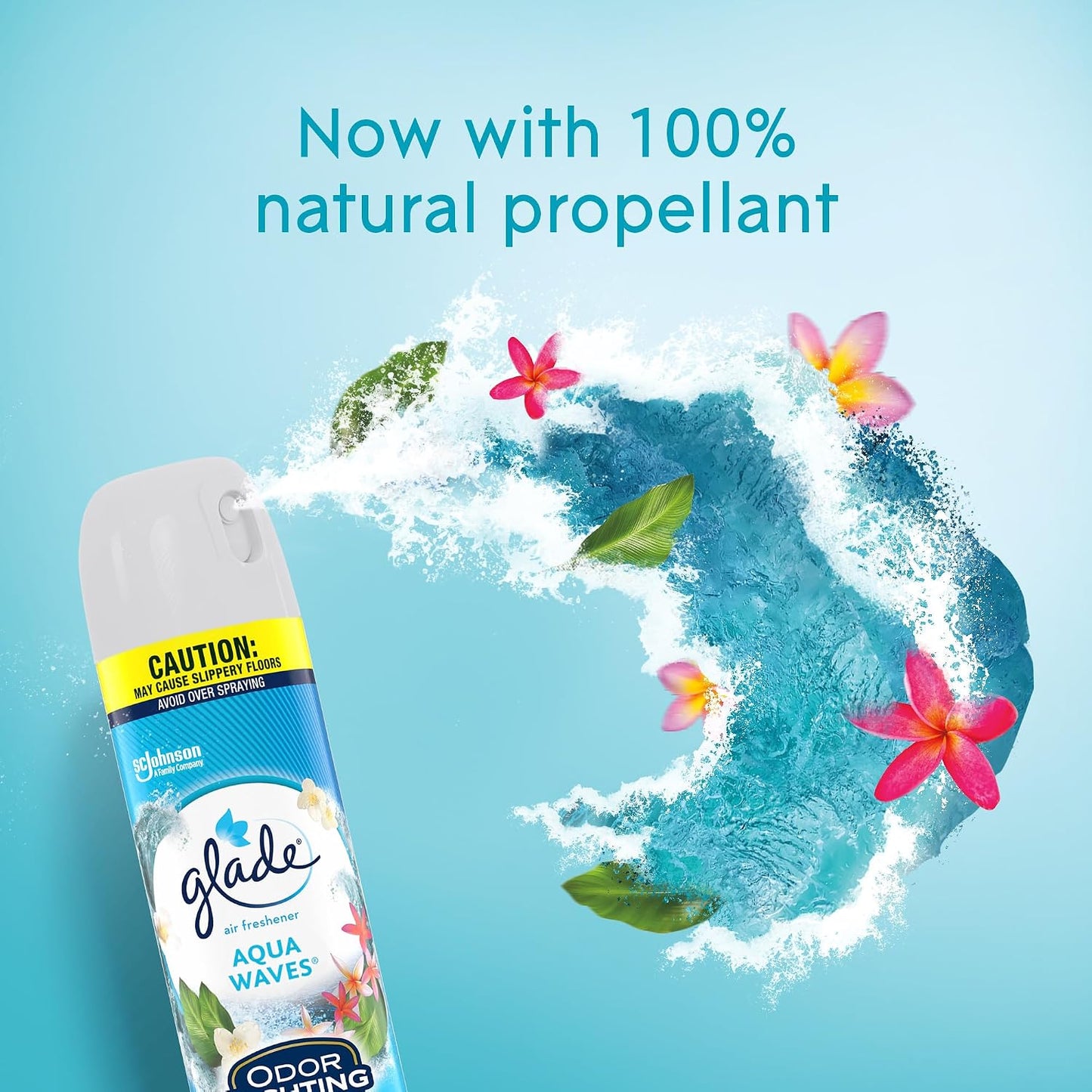Glade Air Freshener Odor Fighting Room Spray, Aqua Waves, 8.3 oz, 2 Count